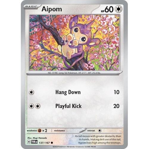 Aipom (137/167) [SV06: Twilight Masquerade]