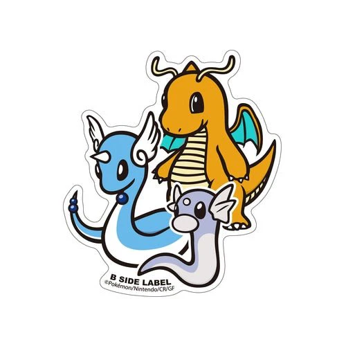 B-SIDE Label Dratini, Dragonair & Dragonite Pokemon Sticker - Pokemon Center Japan