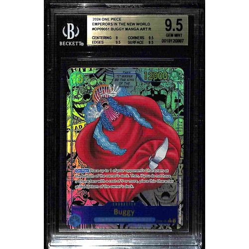 BGS 9.5 Buggy Manga Art SR OP09-051 - 2024 One Piece Card Game Emperors In The New World #0887