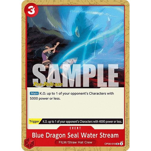 Blue Dragon Seal Water Stream (OP06-019) [Wings of the Captain Pre-Release Cards]