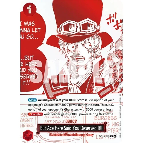 But Ace Here Said You Deserved It!! (3rd Anniversary Treasure Campaign Pack) (OP13-019) (One Piece Promotion Cards)