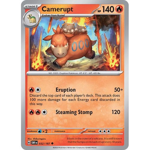 Camerupt (032/197) [SV03: Obsidian Flames]