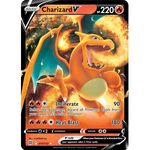 Charizard V (017/172) (SWSH09: Brilliant Stars)