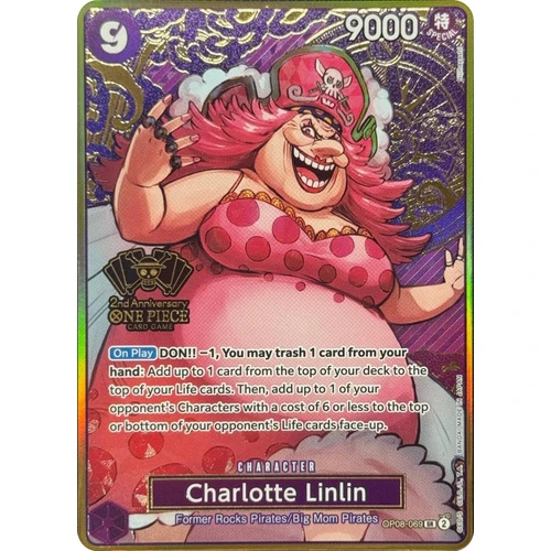 Charlotte Linlin (One Piece Japanese Version 2nd Anniversary Set) (OP08-069) [One Piece Promotion Cards]