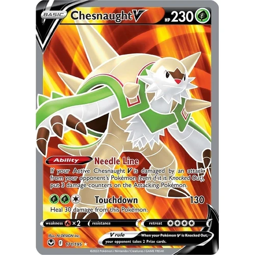 Chesnaught V (Full Art) (171/195) (SWSH12: Silver Tempest)