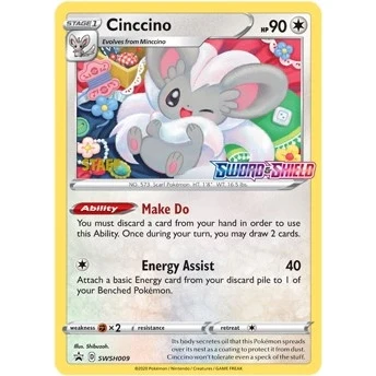 Cinccino - SWSH009 (Prerelease) [Staff] (SWSH009) (SWSH: Sword & Shield Promo Cards)