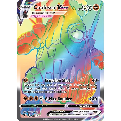Coalossal VMAX (Secret) (189/185) (SWSH04: Vivid Voltage)