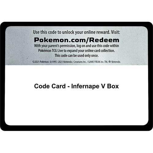 Code Card - Infernape V Box (Miscellaneous Cards & Products)