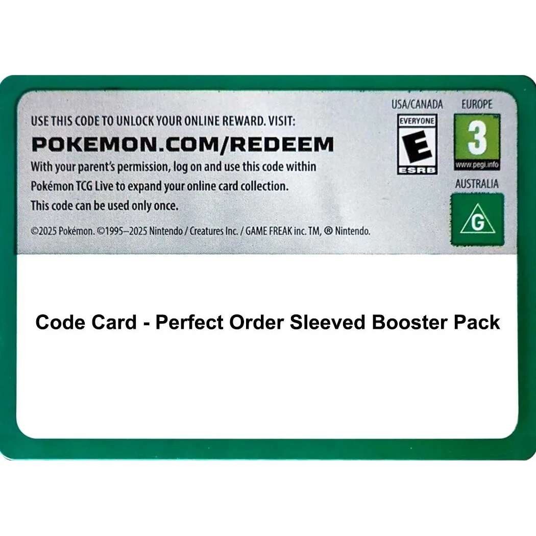 Code Card - Perfect Order Sleeved Booster Pack (ME03: Perfect Order)