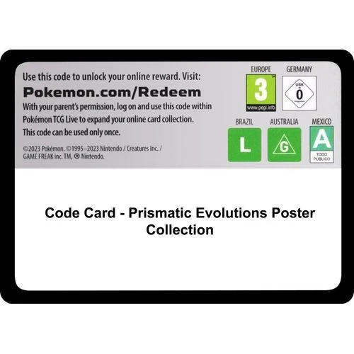 Code Card - Prismatic Evolutions Poster Collection [SV: Prismatic Evolutions]