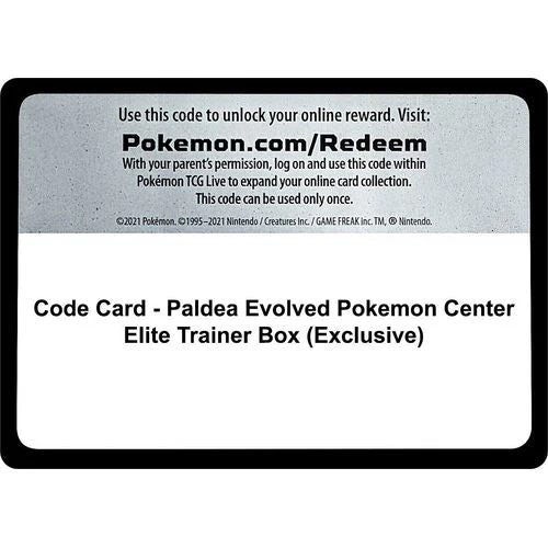 Code Card [SV02: Paldea Evolved]