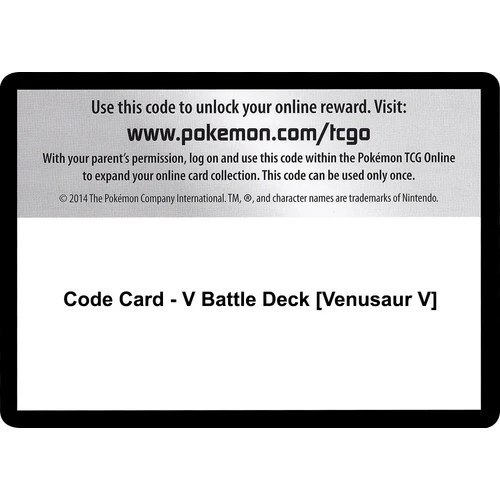 Code Card - V Battle Deck [Venusaur V] (Miscellaneous Cards & Products)
