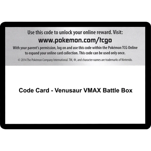 Code Card - Venusaur VMAX Battle Box (Miscellaneous Cards & Products)