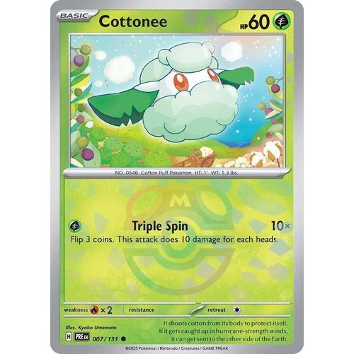 Cottonee (Master Ball Pattern) (007/131) [SV: Prismatic Evolutions]