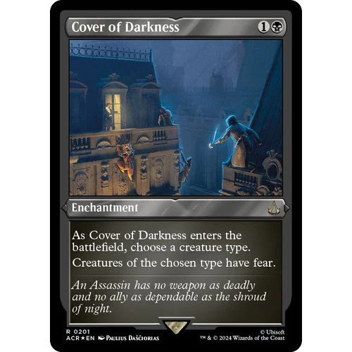 Cover of Darkness (Foil Etched) (201) [Universes Beyond: Assassin's Creed]