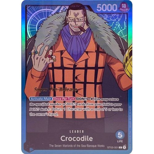 Crocodile (001) (ST03-001) [Super Pre-Release Starter Deck 3: The Seven Warlords of the Sea]