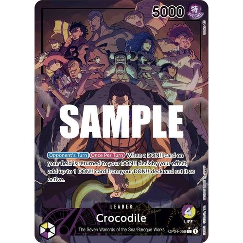 Crocodile (058) (Alternate Art) (OP04-058) [Kingdoms of Intrigue]