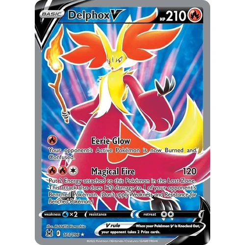 Delphox V (Full Art) (173/196) (SWSH11: Lost Origin)