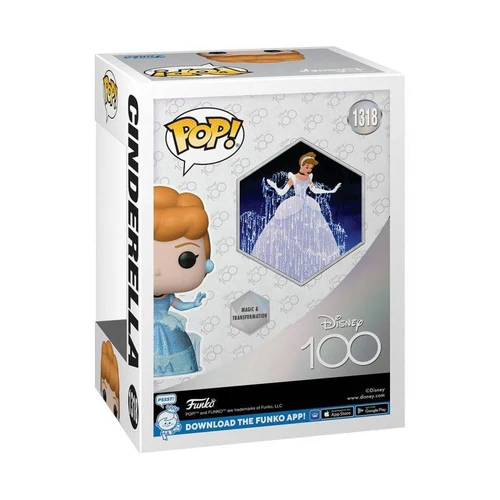 Disney 100th - Cinderella Diamond Glitter US Exclusive Pop! Vinyl Figure - Image 3