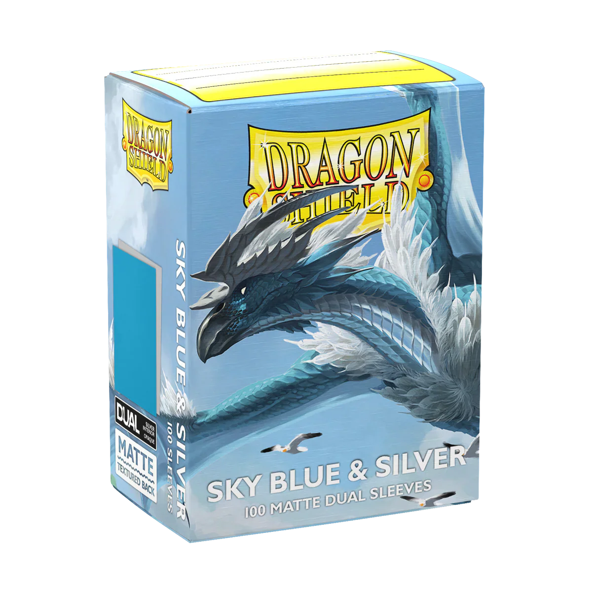 Dragon Shield: Sleeves – Matte Dual – Sky Blue & Silver