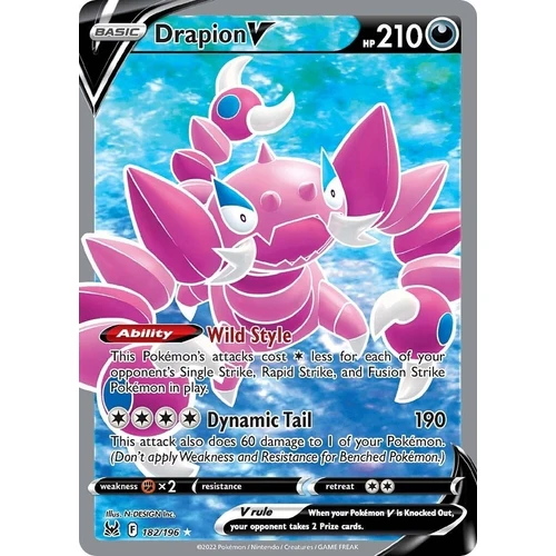 Drapion V (Full Art) (182/196) (SWSH11: Lost Origin)