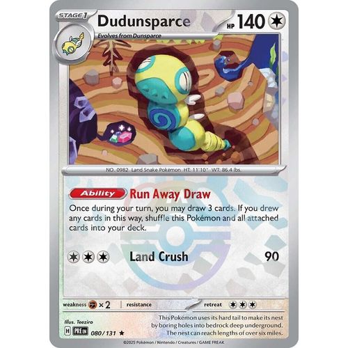 Dudunsparce (Master Ball Pattern) (080/131) [SV: Prismatic Evolutions]