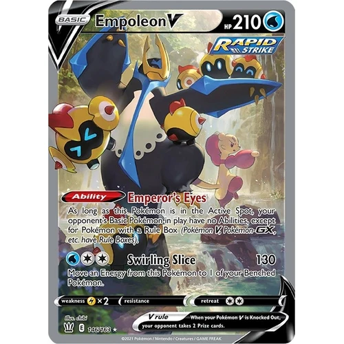 Empoleon V (Alternate Full Art) (146/163) (SWSH05: Battle Styles)
