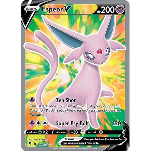 Espeon V (Full Art) (179/203) (SWSH07: Evolving Skies)
