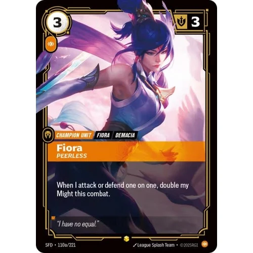 Fiora - Peerless (Alternate Art) (110a/221) (Spiritforged)