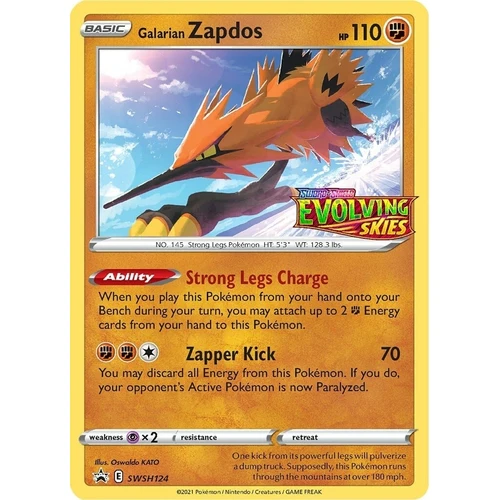 Galarian Zapdos - SWSH124 (Prerelease) (SWSH124) (SWSH: Sword & Shield Promo Cards)