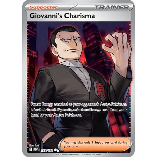 Giovanni's Charisma (197/165) [SV: Scarlet & Violet 151]