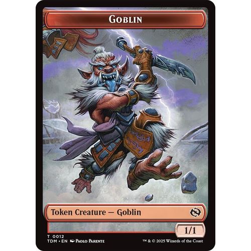 Goblin // Warrior Double-Sided Token (12 // 13) (Tarkir: Dragonstorm)