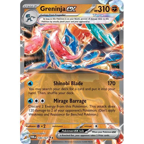 Greninja ex (106/167) [SV06: Twilight Masquerade]
