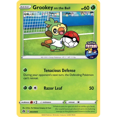 Grookey on the Ball - 003/005 (Pokemon Futsal) (003/005) (Miscellaneous Cards & Products)