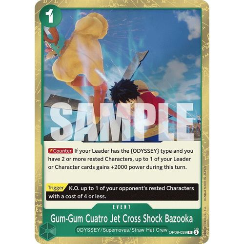 Gum-Gum Cuatro Jet Cross Shock Bazooka (OP09-039) [Emperors in the New World]
