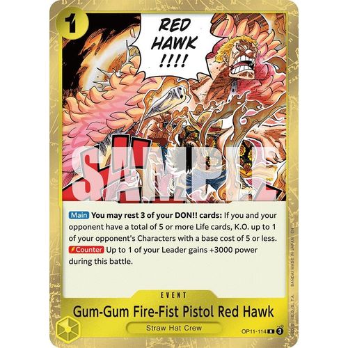 Gum-Gum Fire-Fist Pistol Red Hawk (OP11-114) [A Fist of Divine Speed]