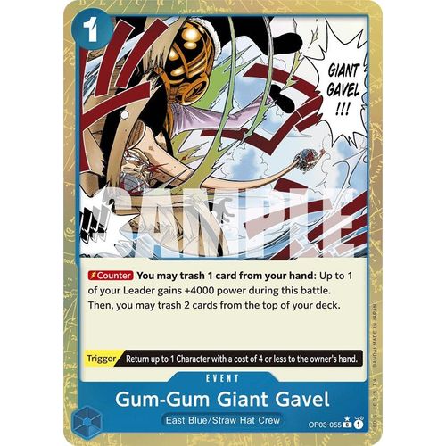 Gum-Gum Giant Gavel (Textured Foil) (OP03-055) [Premium Booster -The Best-]