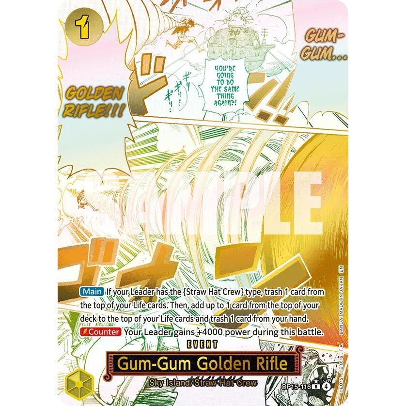 Gum-Gum Golden Rifle (Alternate Art) (OP15-116) (Adventure on Kami's Island)