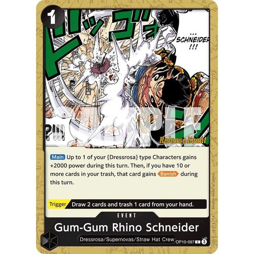 Gum-Gum Rhino Schneider (OP10-097) [Royal Blood Release Event Cards]
