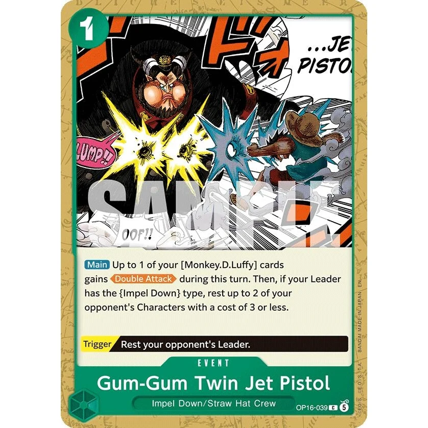 Gum-Gum Twin Jet Pistol (OP16-039) (The Time of Battle)