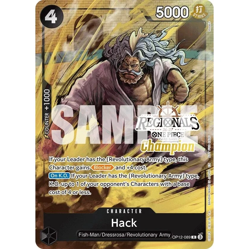Hack (Regionals Champion Card Set 26-27) (OP12-089) (One Piece Promotion Cards)