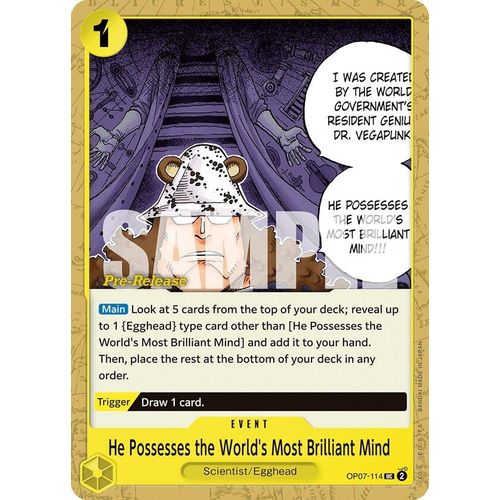 He Possesses the World's Most Brilliant Mind (OP07-114) [500 Years in the Future Pre-Release Cards]