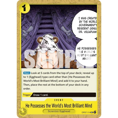 He Possesses the World's Most Brilliant Mind (Reprint) (OP07-114) (Premium Booster -The Best- Vol. 2)
