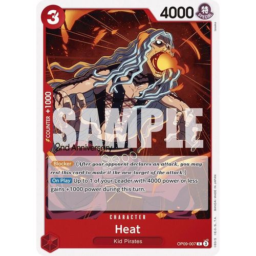 Heat (OP09-007) [Emperors in the New World: 2nd Anniversary Tournament Cards]