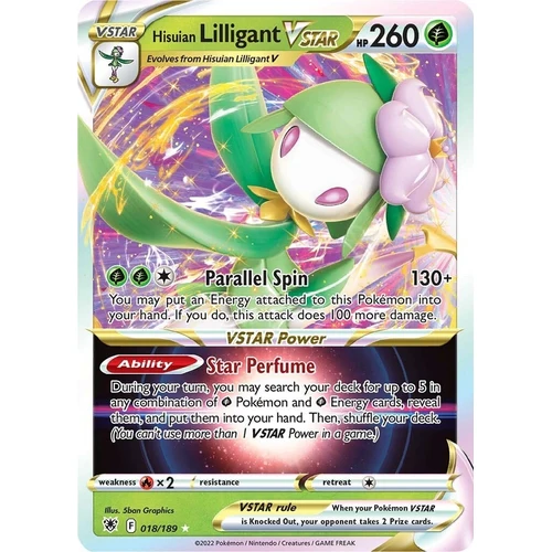 Hisuian Lilligant VSTAR (018/189) (SWSH10: Astral Radiance)