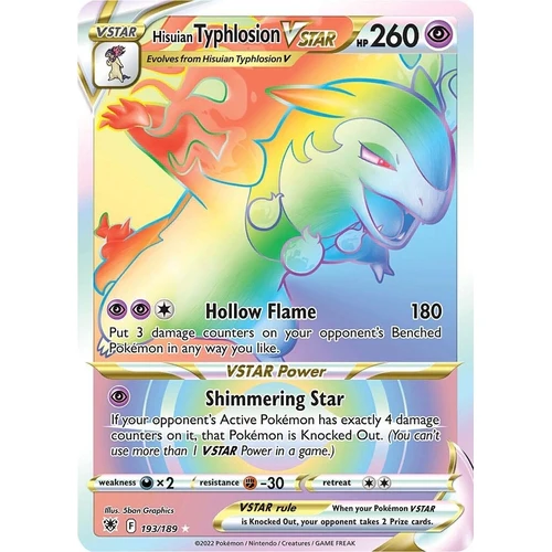 Hisuian Typhlosion VSTAR (Secret) (193/189) (SWSH10: Astral Radiance)