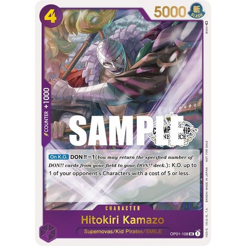 Hitokiri Kamazo (Store Championship Participation Pack) (OP01-108) [One Piece Promotion Cards]