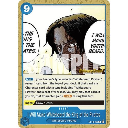 I Will Make Whitebeard the King of the Pirates (OP12-058) (Legacy of the Master Release Event Cards)