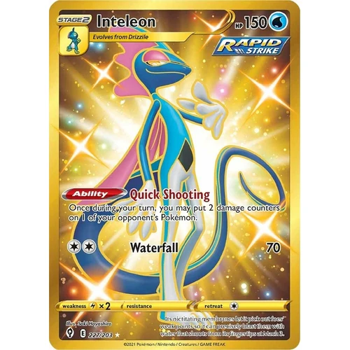 Inteleon (Secret) (227/203) (SWSH07: Evolving Skies)