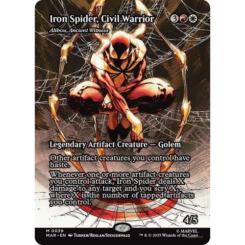 Iron Spider, Civil Warrior - Alibou, Ancient Witness (Borderless) (39) (Marvel Eternal-Legal)